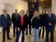 Marco Stobbione (presidente Rotary Club Asti) con insigniti e nuovi soci