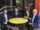 Nella foto, partendo da sinistra: Andrea Visconti (presidente di Confesercenti), il sindaco Maurizio Rasero, l’assessore Mariangela Cotto, Claudio Bruno (direttore Confcommercio)