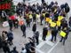 Un momento della protesta di oggi da parte degli ambulanti. Ph Merfephoto