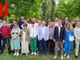 Foto di gruppo, con il candidato sindaco Crivelli, l'avvocato Alberto Pasta e il consigliere regionale Sean Sacco, per i candidati M5S