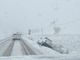 Un mezzo uscito di strada a causa della neve