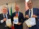 L’imprenditore Adriano Benzi, il presidente del R.C. Canelli-Nizza Monferrato Paolo Marmo e il sindaco di Canelli Paolo Lanzavecchia.