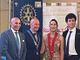 IL passato ed il presente del Rotary e Rotaract Canelli-Nizza con da sinistra Hisham Barida, Paolo Marmo e Carola Marmo e Federico Orione.