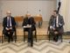 Paolo Porrino (a sinistra) don Antonio Mastrantuono e Simone Solaro durante l’incontro ad Asti.
