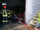 Castello di Annone, intervento dei vigili del fuoco per l’incendio di un garage