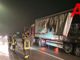 Autoarticolato in fiamme all’altezza dello svincolo della Boana, sul posto i vigili del fuoco