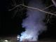 Celle Enomondo: a fuoco un'auto in strada Merlazza