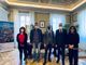 Il questore Salvo con il sindaco Cavallero e alcuni membri della giunta costigliolese
