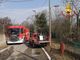 Le fiamme coinvolgono tre ettari di bosco a Sessant. Lunghissimo intervento dei vigili del fuoco