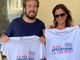 Mauro Bosia con la giornalista Laura Secci al banchetto