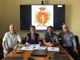 Il consigliere comunale con delega alla Promozione del Territorio Maurizio Martino, l'assessore alla Cultura Ausilia Quaglia, il sindaco della città di Nizza Monferrato Simone Nosenzo e il presidente dell'Erca Teresio Alberto