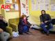 Alcune immagini della conferenza convocata dopo la scoperta delle scritte (Merphefoto)