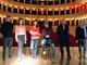 Attori astigiani a favore del commercio locale all'interno del Teatro Alfieri