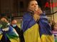 Un momento della fiaccolata organizzata in solidarietà dai sindacati ad Asti (MerfePhoto)