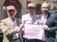 Gianni Trombetta, Mario Bovino con il sindaco Rasero in occasione del passaggio dello scorso anno