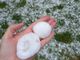 La grandine a Calliano - foto di Rossella da Dati Meteo Asti