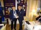 Un immagine della visita del Governatore del Distretto 108la3 Erminio Ribet, qui ritratto con il presidente Giancarlo Boglietti (foto tratta dalla pagina Facebook del Club)