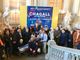 Foto di gruppo per i visitatori dell'associazione Italia-Israele. Al centro il sindaco Rasero e il consigliere comunale Candelaresi, sulla sinistra il direttore della Fondazione Asti Musei Filippo Ghisi