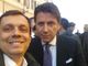 Marco Allegretti con Giuseppe Conte durante la sua visita astigiana