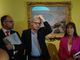 Vittorio Sgarbi ritratto tra il sindaco Maurizio Rasero e l'assessore regionale alla Cultura Vittoria Poggio