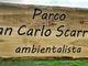 L'insegna del parco a lui dedicato