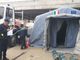 Emergenza coronavirus: in allestimento la tenda pneumatica di fronte all’ingresso del Pronto Soccorso