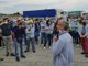 Un'immagine della manifestazione sindacale di ieri sera
