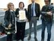Un momento della premiazione con l’assessore regionale alle Pari Opportunità Monica Cerutti,  l’assessore comunale alle Politiche Sociali  Mariangela Cotto, il dirigente Roberto Giolito e il referente della Banca del Dono Paolo Odorizio