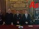 Il sindaco Maurizio Rasero, il comandante Riccardo Saracco e l'assessore Marco Bona