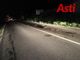 Il rettilineo di località Canova dove stanotte sono stati gettati in strada i rifiuti
