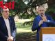 Il sindaco di Asti Maurizio Rasero insieme al presidente dell'associazione Italia Israele Luigi Florio durante le celebrazioni delle brigata ebraica il 25 aprile scorso