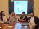 Miriana Cavallin e Antonella Cavallo dell'organizzazione, l'assessore alla Cultura Ausilia Quaglia, il sindaco di Nizza Monferrato Simone Nosenzo