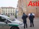 Asti, in piazza San Secondo, la Polizia Locale