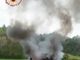 Si incendia trattore in un campo a Piovà Massaia
