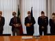 Il prefetto Alfonso Terribile con il questore Sebastiano Salvo, Franco Calcagno e i dirigenti A.N.P.S.