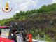 Incendio sterpaglie sulla A21. Tre i mezzi dei vigili del fuoco sul posto Incendio sterpaglie sulla A21. Tre i mezzi dei vigili del fuoco sul posto