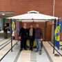Immagine d'archivio di un gazebo del Nursing Up Immagine d'archivio di un gazebo del Nursing Up