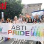 Il direttivo dell'associazione ritratto nel corso del Pride 2024