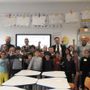Nelle foto, gli studenti della 3^B della scuola Galileo Ferraris con l’Amministratore Delegato Asp Cimino, il Dirigente Masino e l’assessore Giacomini