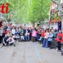 La consigliera Lombardi (prima a sinistra) e il sindaco Rasero con il gruppo accompagnato al Luna Park (ph. Merfephoto - Efrem Zanchettin)
