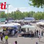 Uno scatto (ph. Merfephoto - Efrem Zanchettin) che documenta le poche presenze al mercato nel giorno della recentissima Carolingia