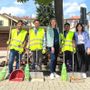 Alcuni volontari con Anna Macchia e Altea Carrino