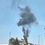 Momenti di paura per un incendio in zona industriale