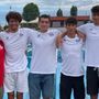 da sinistra Il tecnico Paolo Ruscello, Filippo Ponassi, Davide Principato, Stefano Cannella e Tommaso Dadone.