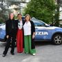 Il questore con i due commissari alla cerimonia di congedo