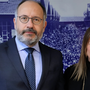 Il sindaco Maurizio Rasero con l'assessore al Commercio Loretta Bologna