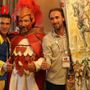 Il capitano del Palio tra fantino e rettore vincitore