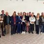 Il gruppo di ex dipendenti col sindaco Macchia e Nico Novara Il gruppo di ex dipendenti col sindaco Macchia e Nico Novara