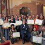Paolo Massobrio con i premiati Paolo Massobrio con i premiati