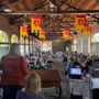 La platea degli studenti del Pellati, al Foro Boario di Nizza, per l'incontro promosso da Lilt e Asl AT